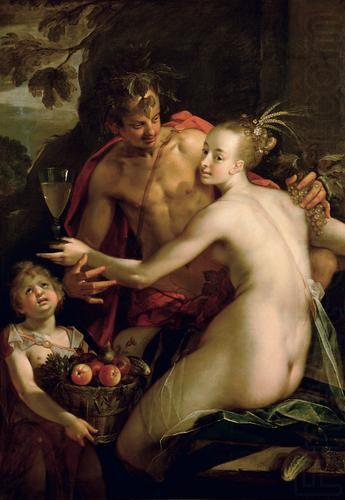 Hans von Aachen Bacchus, Ceres and Amor. china oil painting image